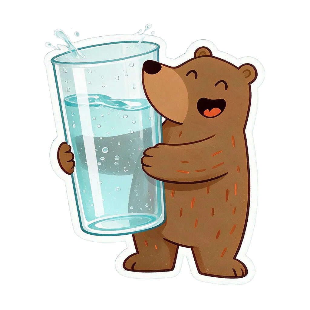 小满抱着大水杯